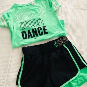 Justice short/shirt set